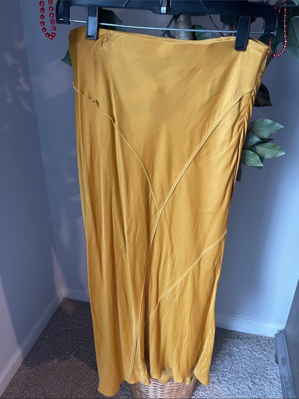 Anthropologie Mustard Yellow Maxi Skirt